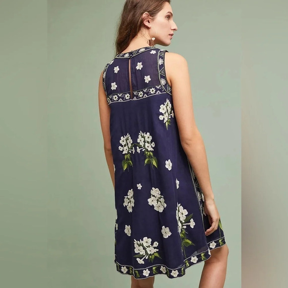 Maeve Navy Floral Sleeveless Dress - Picture 2 of 10